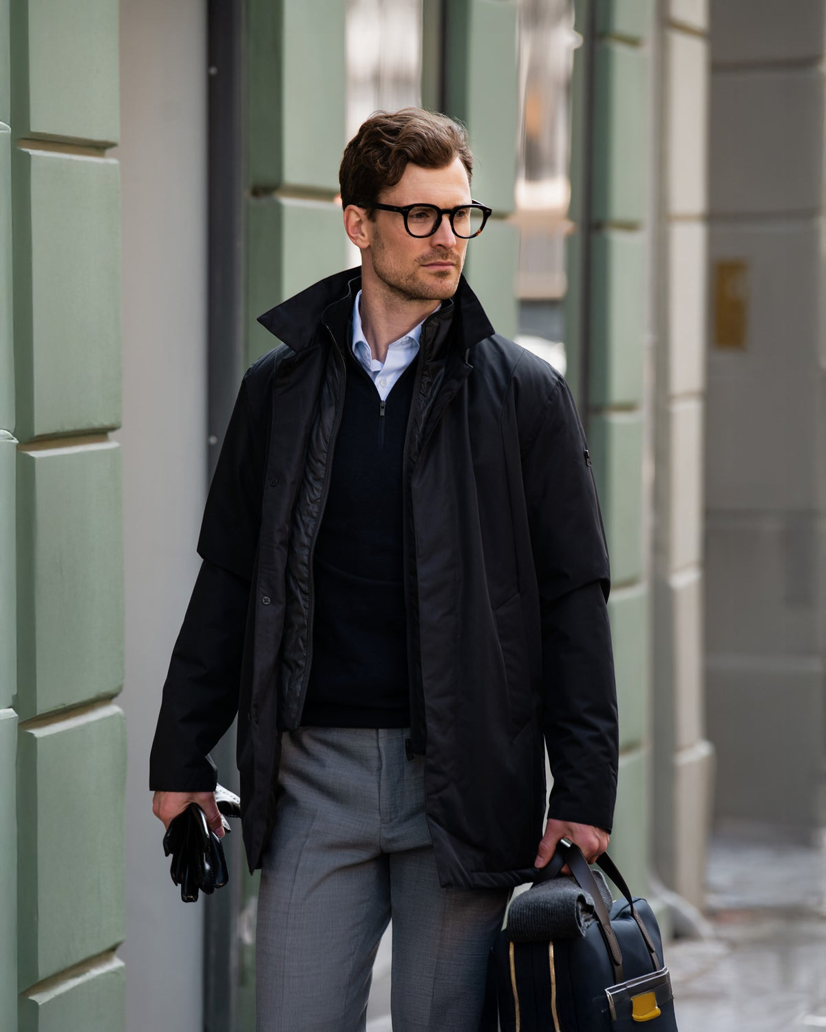 Abington Men Black AW23 Modelimage (1)