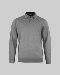 Brighton Long Sleeve Polo Men - Grey Melange