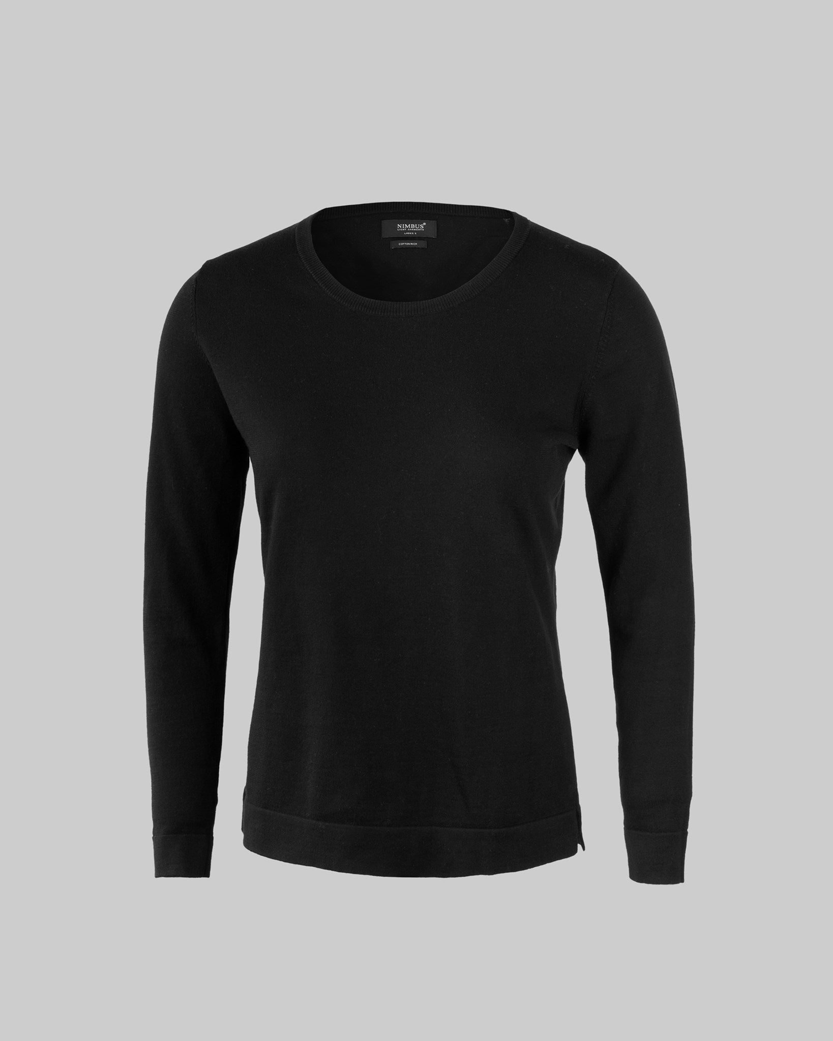 Brighton O Neck Women Black Front