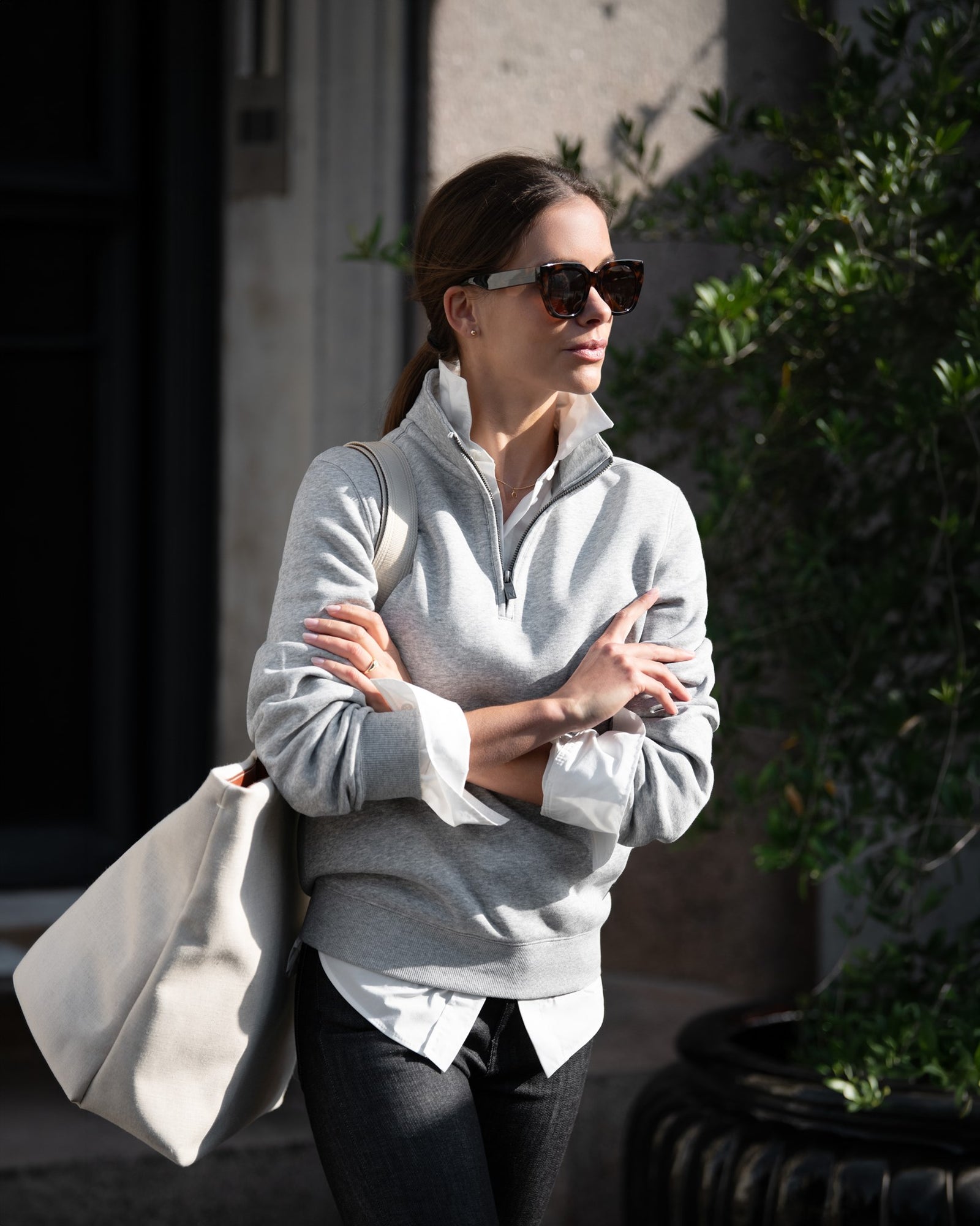 Glendale Unisex Grey Melange Back