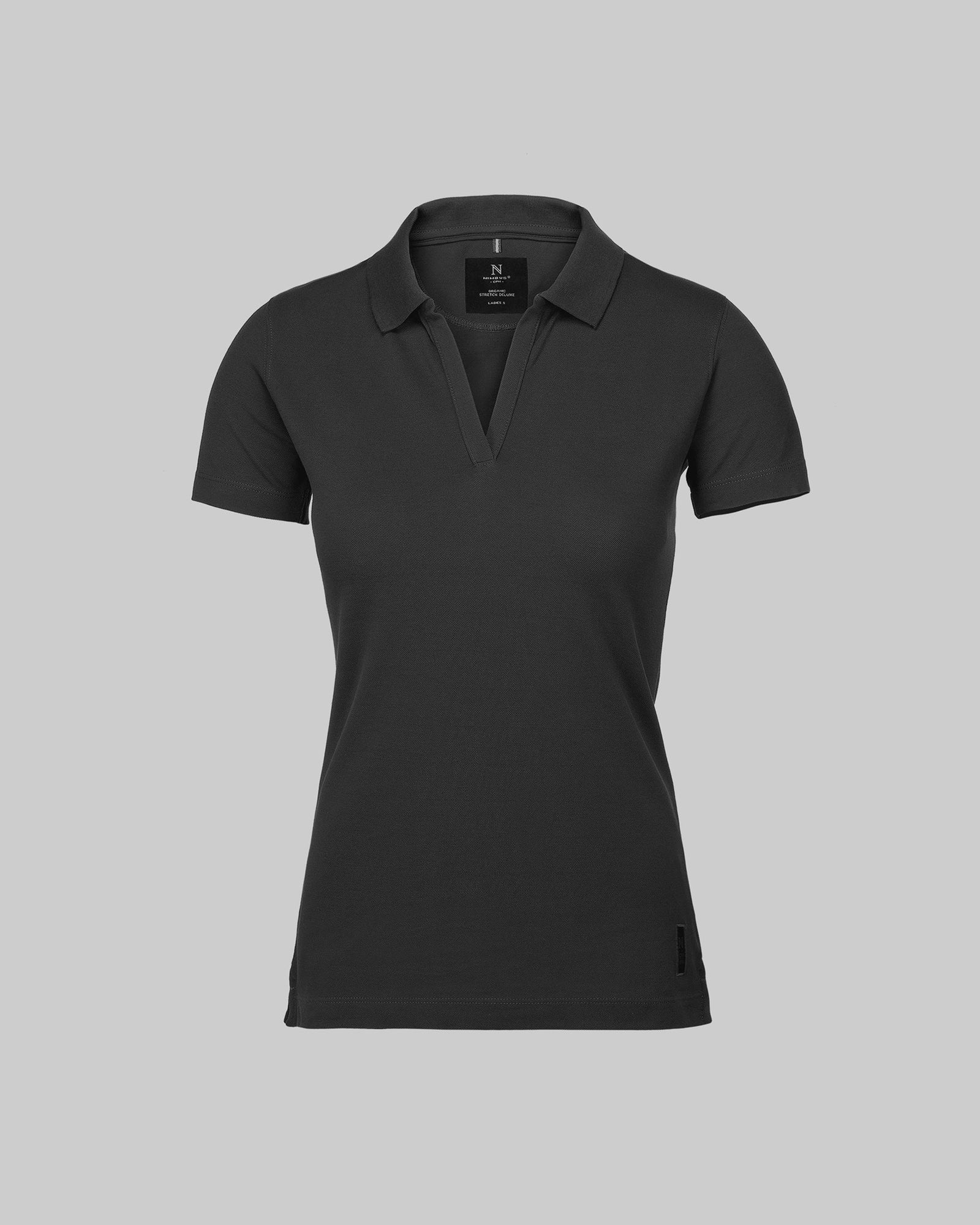 Harvard V Neck Women Charcoal Back