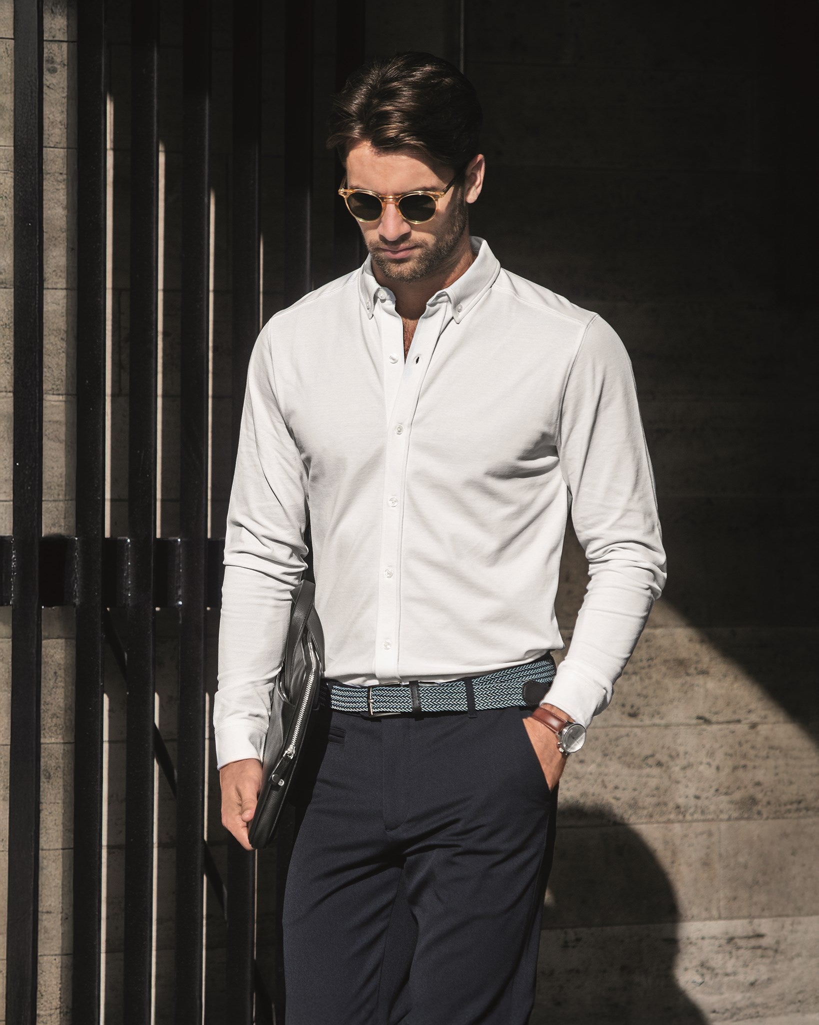 Kingston Men White SS20 Modelimage