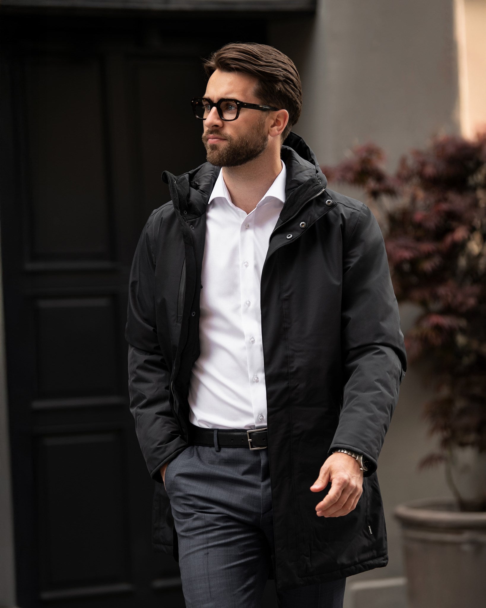 Mapleton Men Black AW25 Modelimage