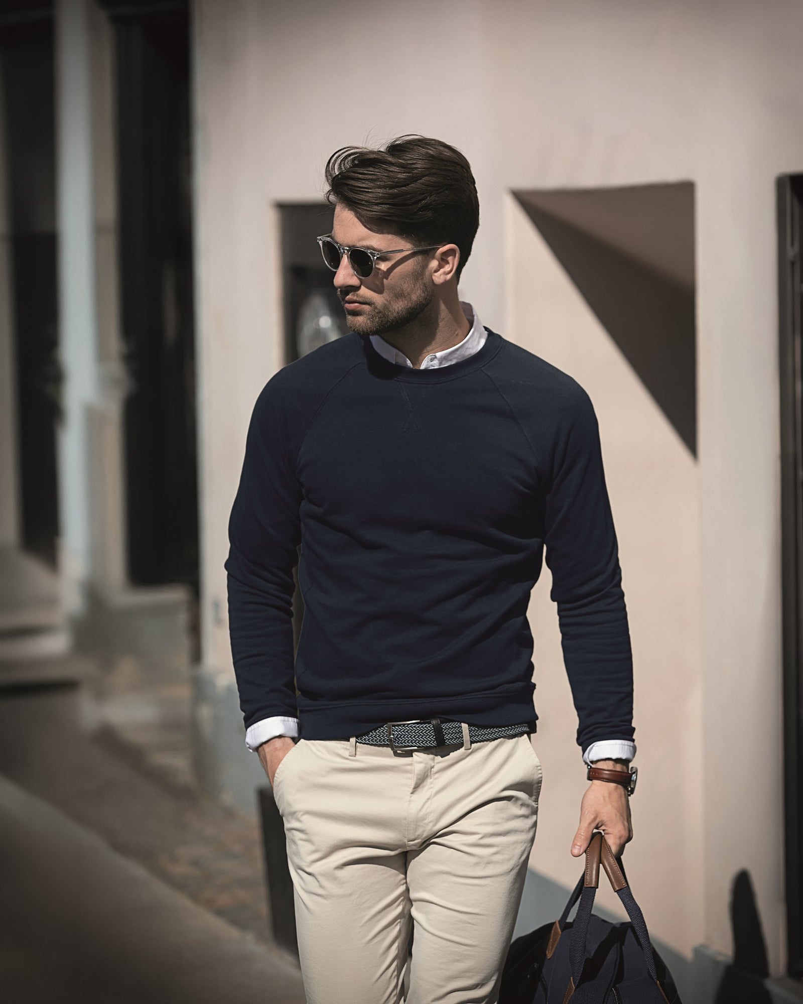Newport Men Grey Melange Back
