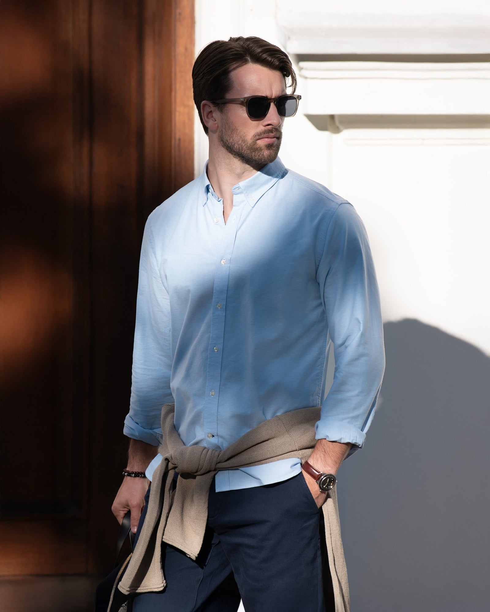 Rochester Modern Fit Men Light Blue Back