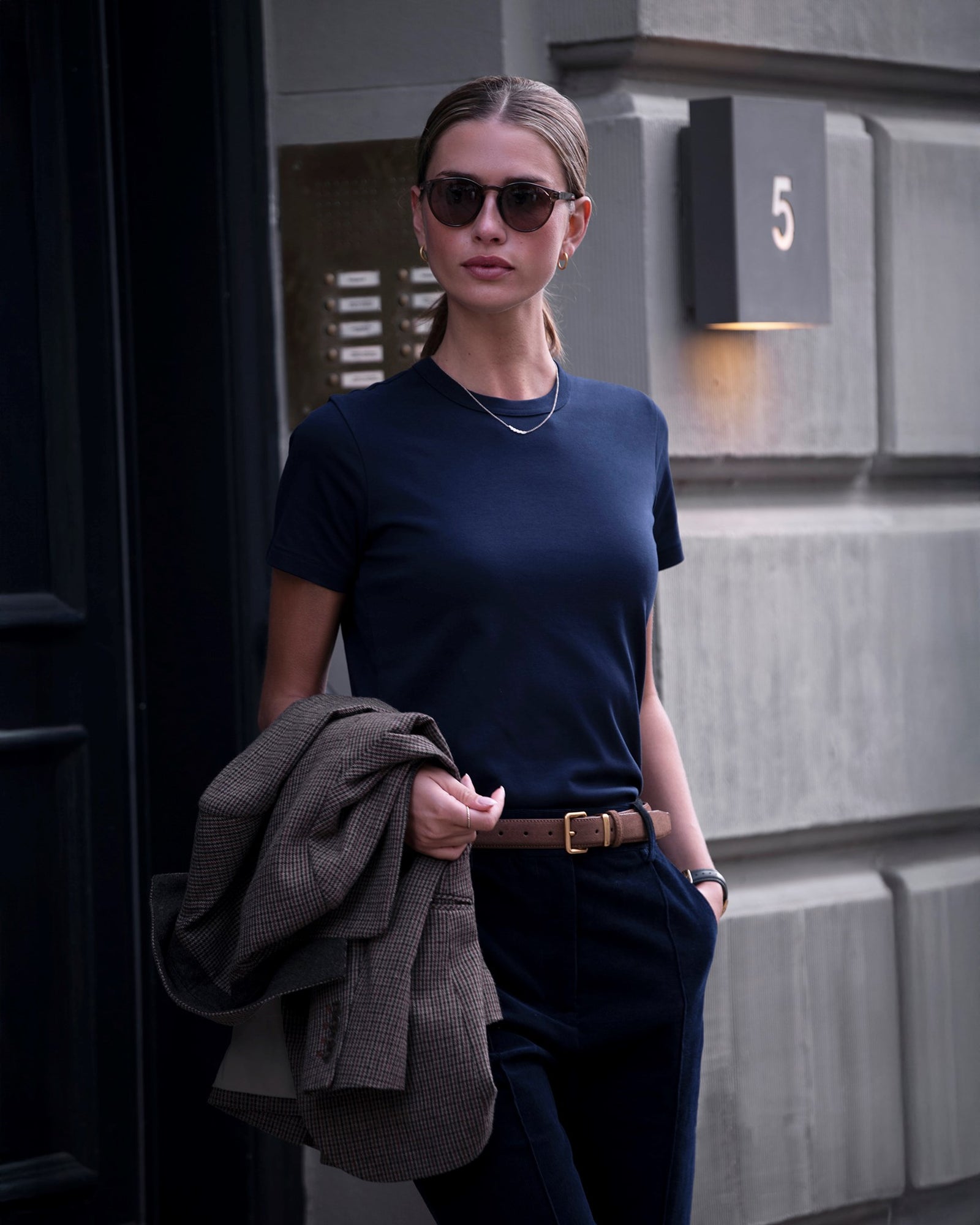 Santa Monica Woman Black Back